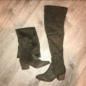 Tall Olive Green Boots